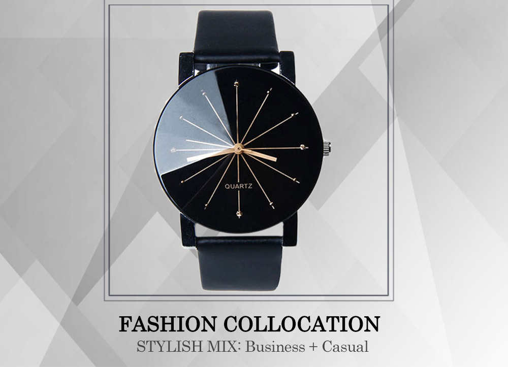 REEBONZ New Style Fashion Ladies Dress Quartz Black Sun Rays Watch