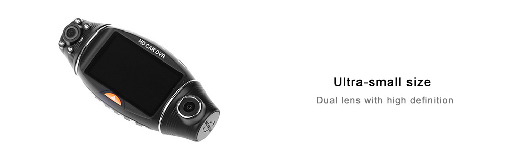 2.7 inch R310 Dual Lens Car DVR IR Night Vision Rear View Camera Recorder