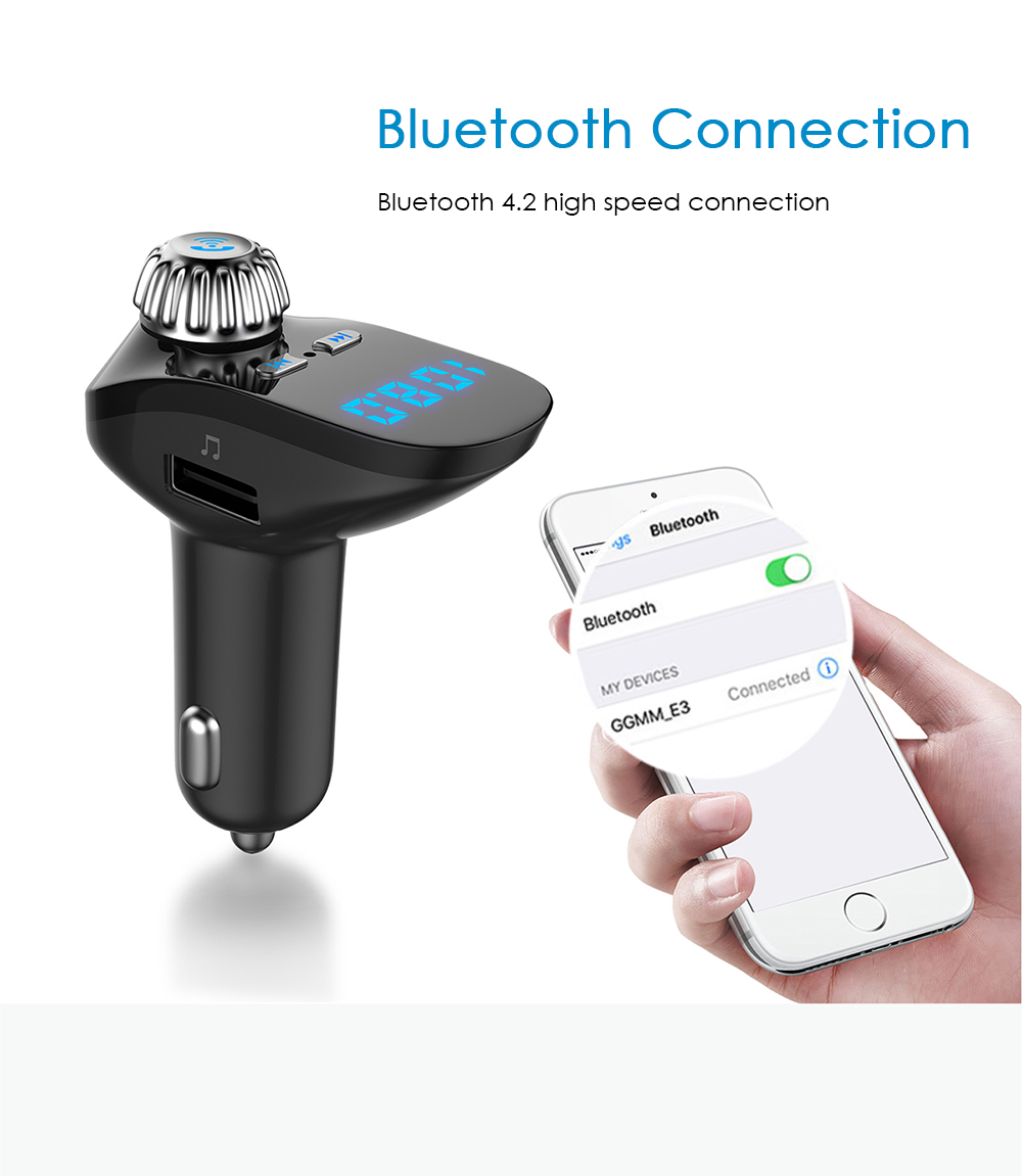 G95 Car Bluetooth MP3 Player Wireless FM Transmitter Dual USB Hands-free Call Voltage Detection