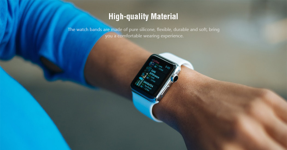 Silica Gel Band For Apple Watch Band Series 4 3 2 1