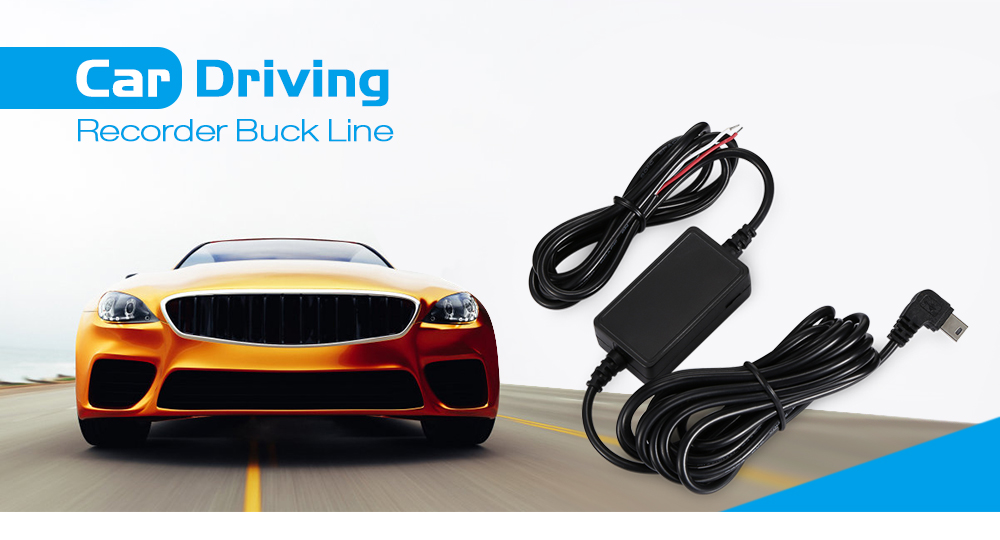 Universal DC 11.6 - 42V Buck Line for Car Driving Recorder with Low Voltage Protection