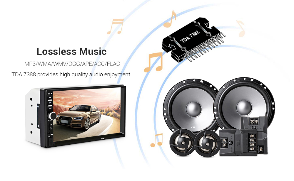 7018B 7 inch Car Multimedia MP5 Player Bluetooth FM Radio Tuner