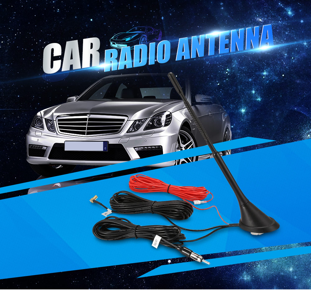DFB - 001 Car Radio Antenna with AM / FM / DAB Adapter Cable SMB Connector
