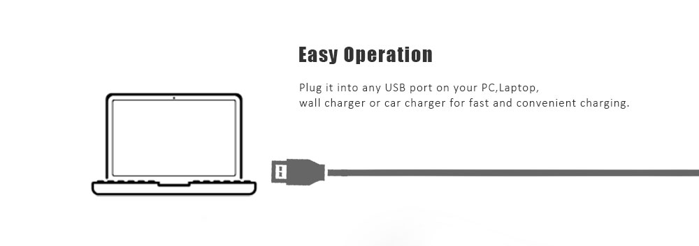 Replacement USB Charger Cable for Fitbit Charge 2