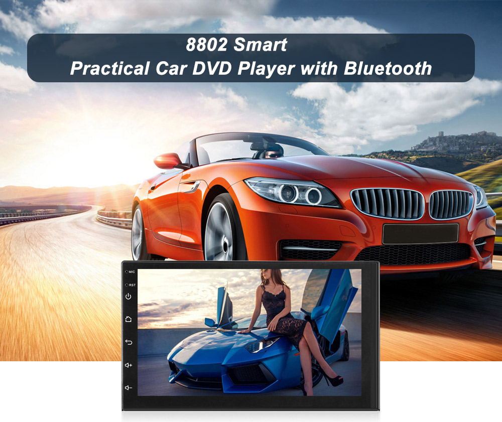 8802 Smart Practical Car DVD Player with Bluetooth