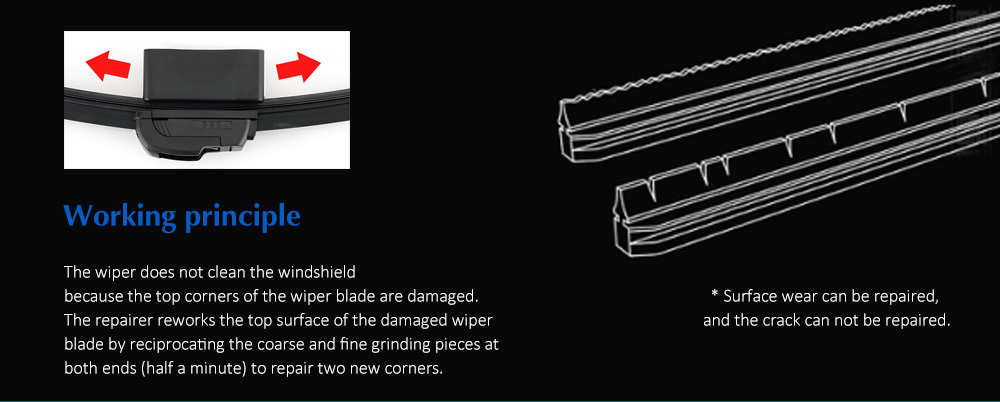 Universal Car Windshield Wiper Blade Repairer Vehicles Polishing Cleaner Restorer
