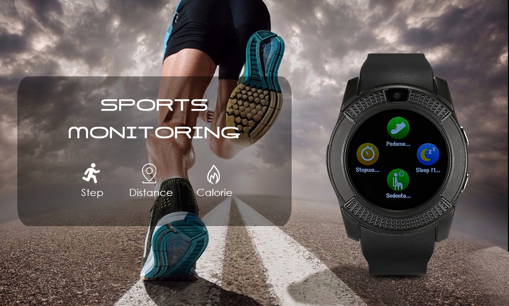 V8 HD IPS Screen Smart Watch Health Sleep Sports Monitoring