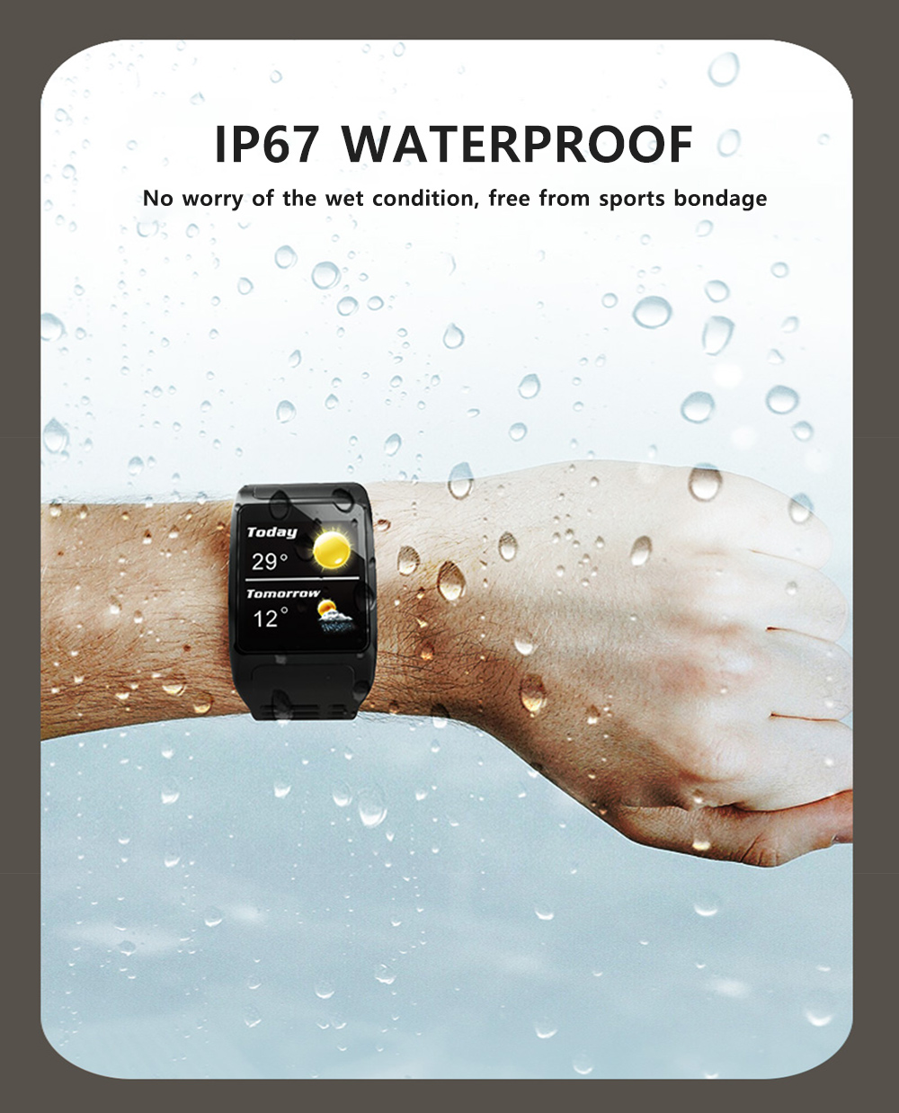 Z01 Smart Fitness Bracelet Wristband Bluetooth 4.0 IP67 Waterproof Heart Rate Detection Pedometer