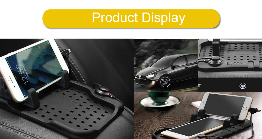 Multi-function Car Anti-slip Silicone Mat / Mobile Phone Holder / Charging Stand