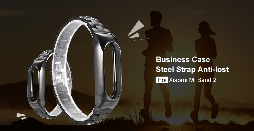 High-quality Business Case Steel Strap Anti-lost for Xiaomi Mi Band 2