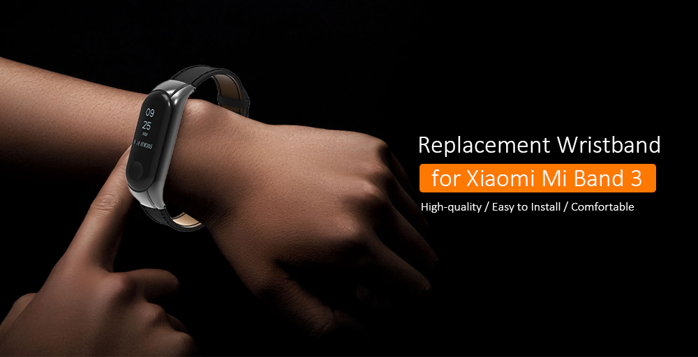 Genuine Leather Bracelet for Xiaomi Mi Band 3 Strap Watch