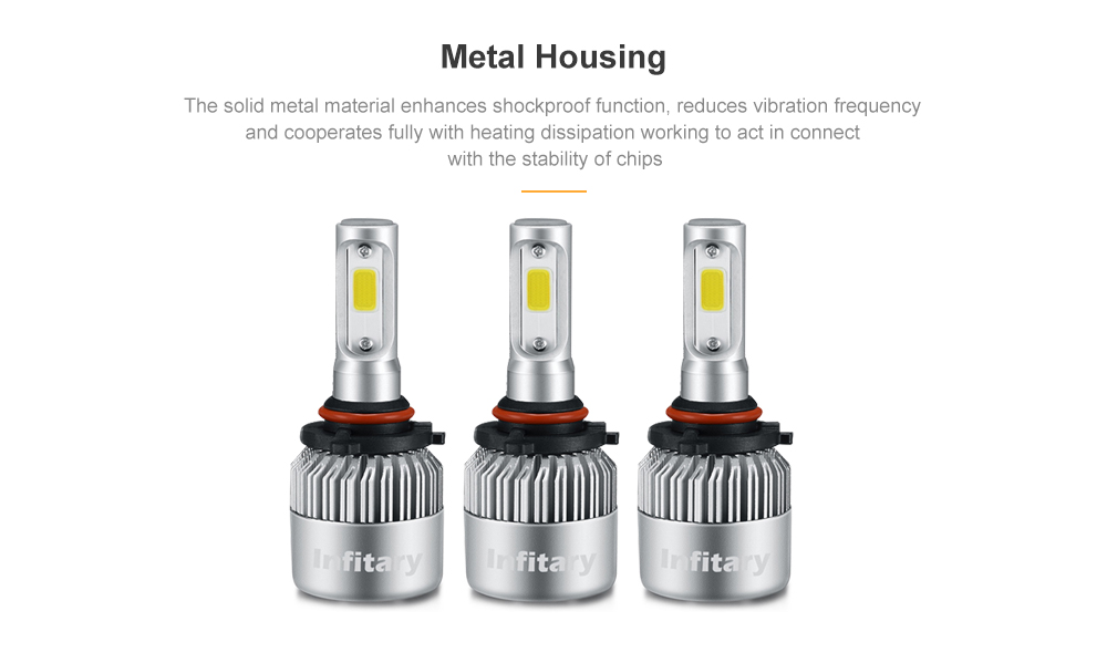 Infitary HB4 LED Headlight Bulbs Auto Headlamp Single Beam 72W 8000LM 2pcs