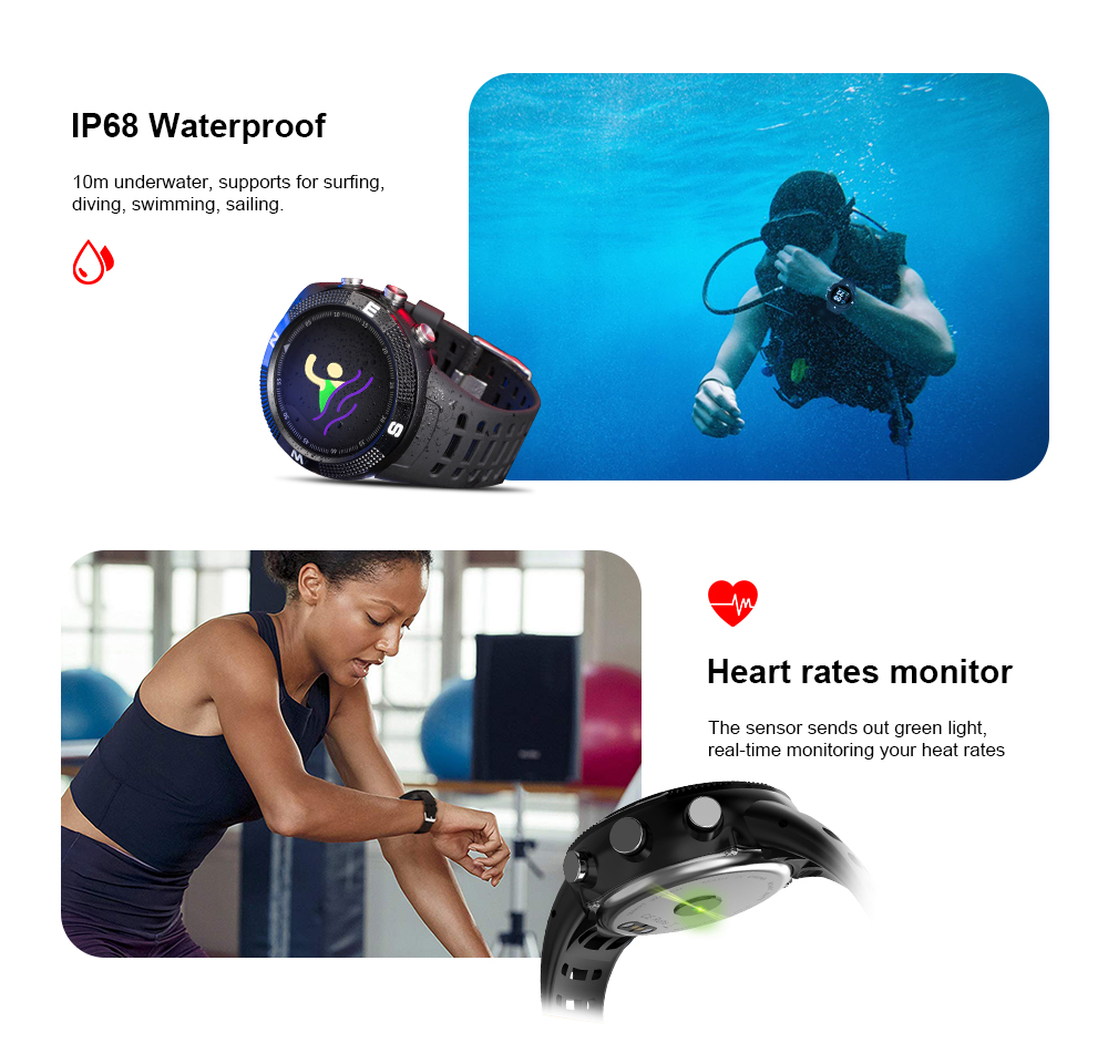 NO.1 F18 Smartwatch Sports Bluetooth 4.2 IP68 Waterproof Call / Message Reminder Pedometer Sleep Monitoring