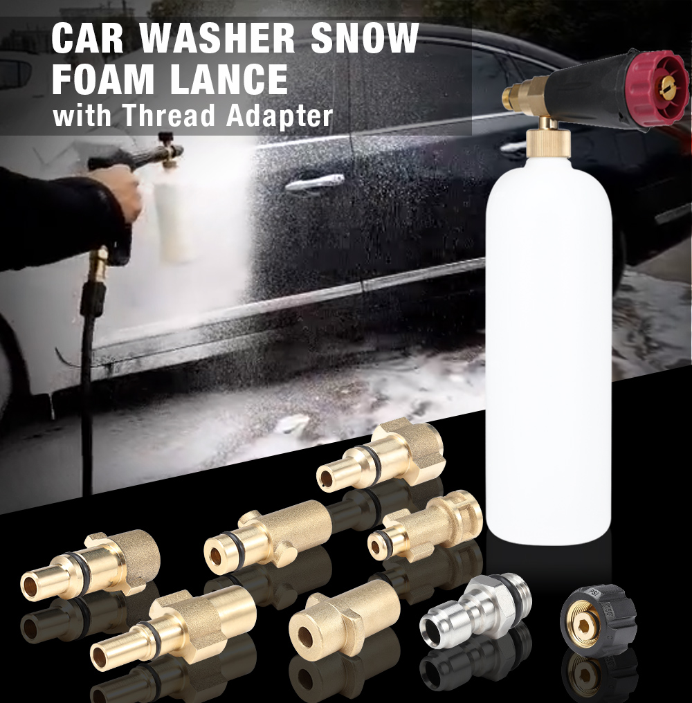 High Pressure Car Washer Snow Foam Lance with Thread Adapter