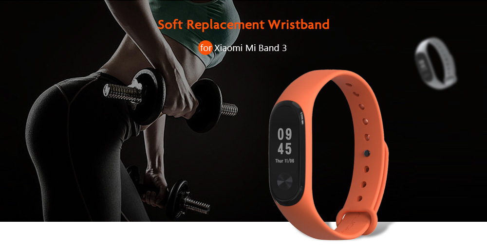 Soft Solid Color Replacement Wristband Watch Strap for Xiaomi Mi Band 3 Smart Bracelet