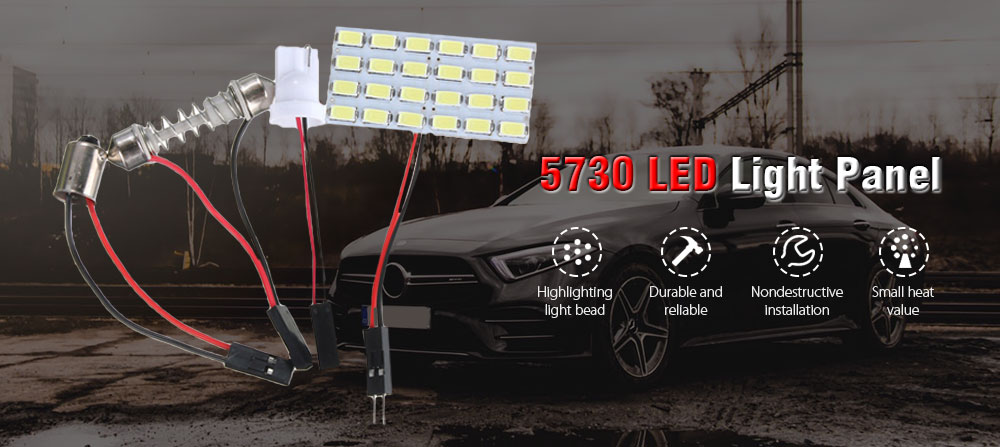 24SMD 5730 LED Light Panel Board Multi-Function Car Interior Dome Reading Lamp Light