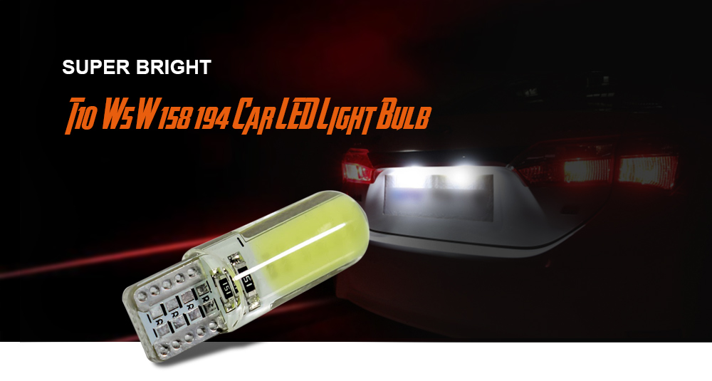 1PCS Super Bright CAN-bus Error Free T10 W5W 158 194 LED Bulb White Color