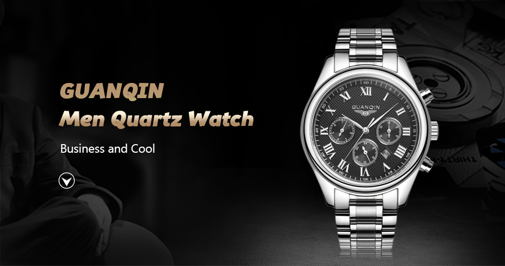 GUANQIN GQ25 Men Waterproof Quartz Watch