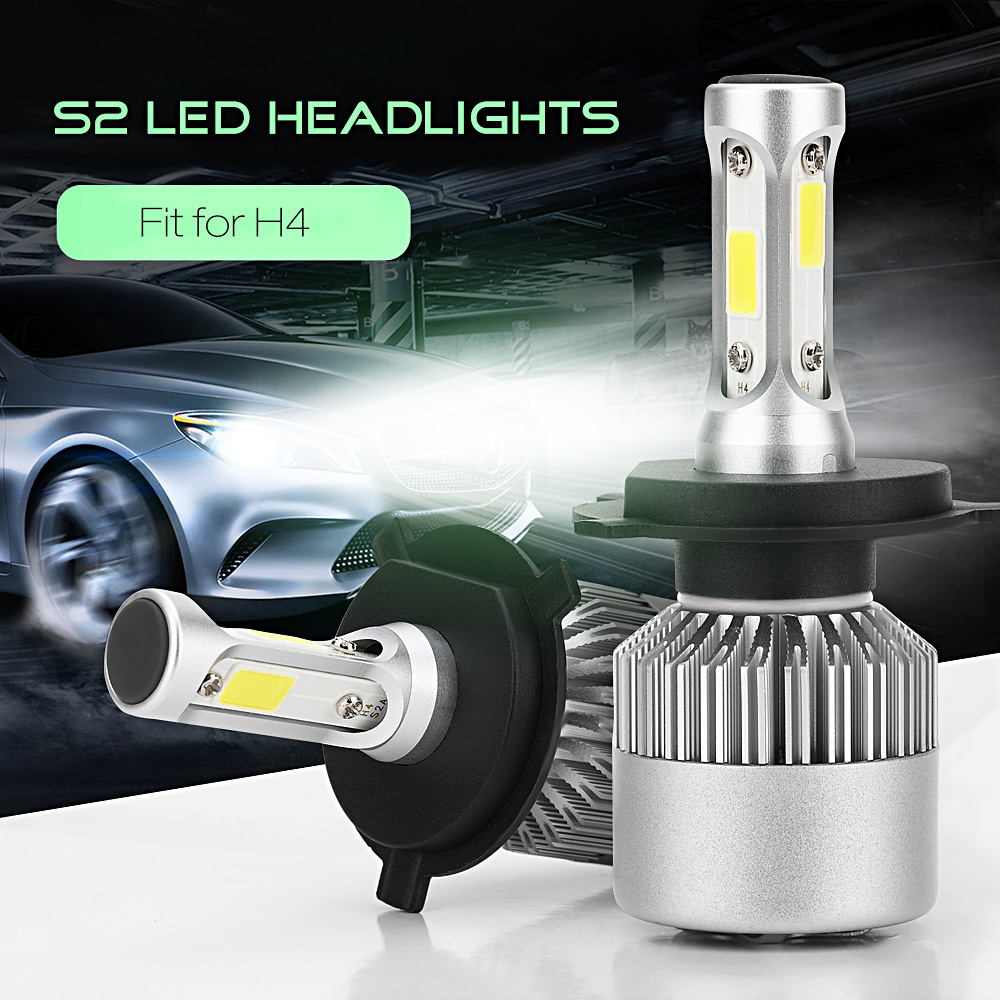 S2 H4 Pair of Car LED Headlight 9 - 30V 72W 6000K Front Lamp