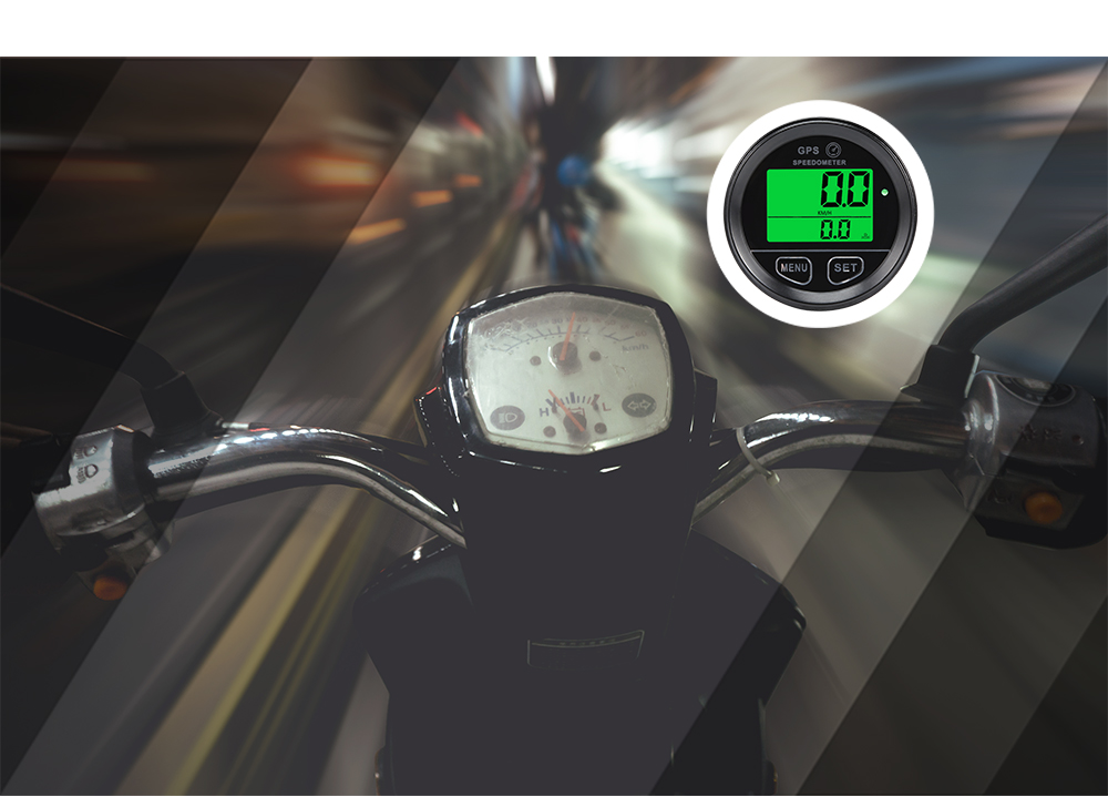60mm LCD Motorcycle GPS Speedometer Odometer