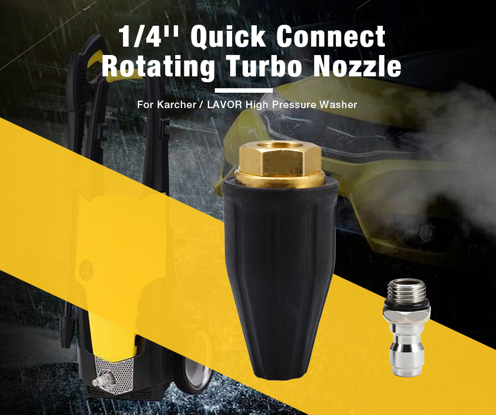 1/4 inch Quick Connect Rotating Turbo Nozzle for Karcher / LAVOR High Pressure Washer