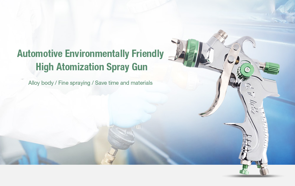 Automotive Environmentally Friendly High Atomization Finish 1.4 / 1.7 / 2.0 mm Three-head Pneumatic Paint Spray Gun