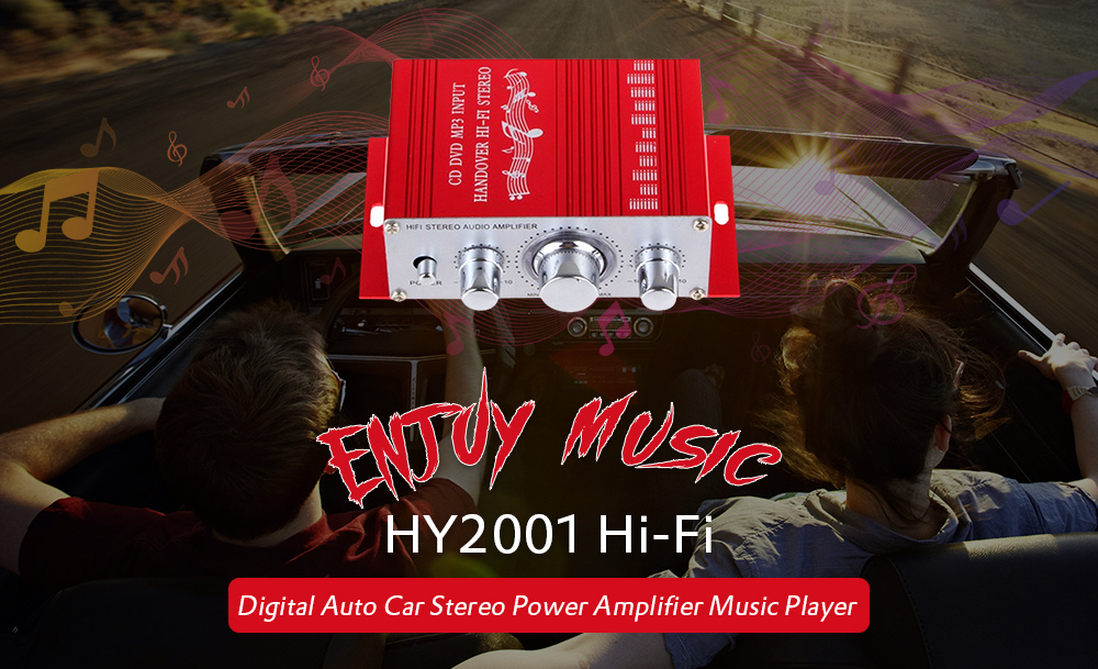 HY2001 Car Small Power Amplifier Hi-Fi Auto Music Player