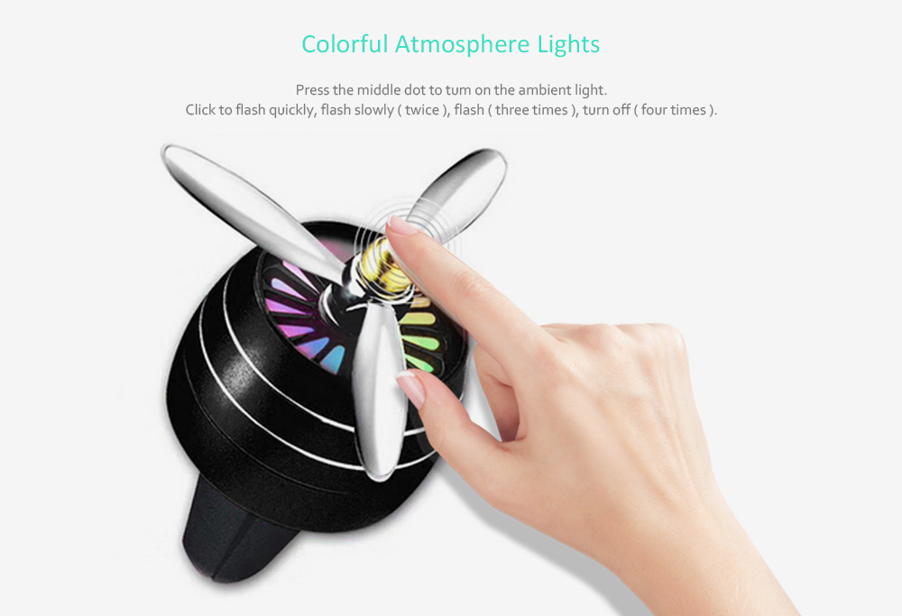 Propeller Style Car Air Outlet Diffuser with LED