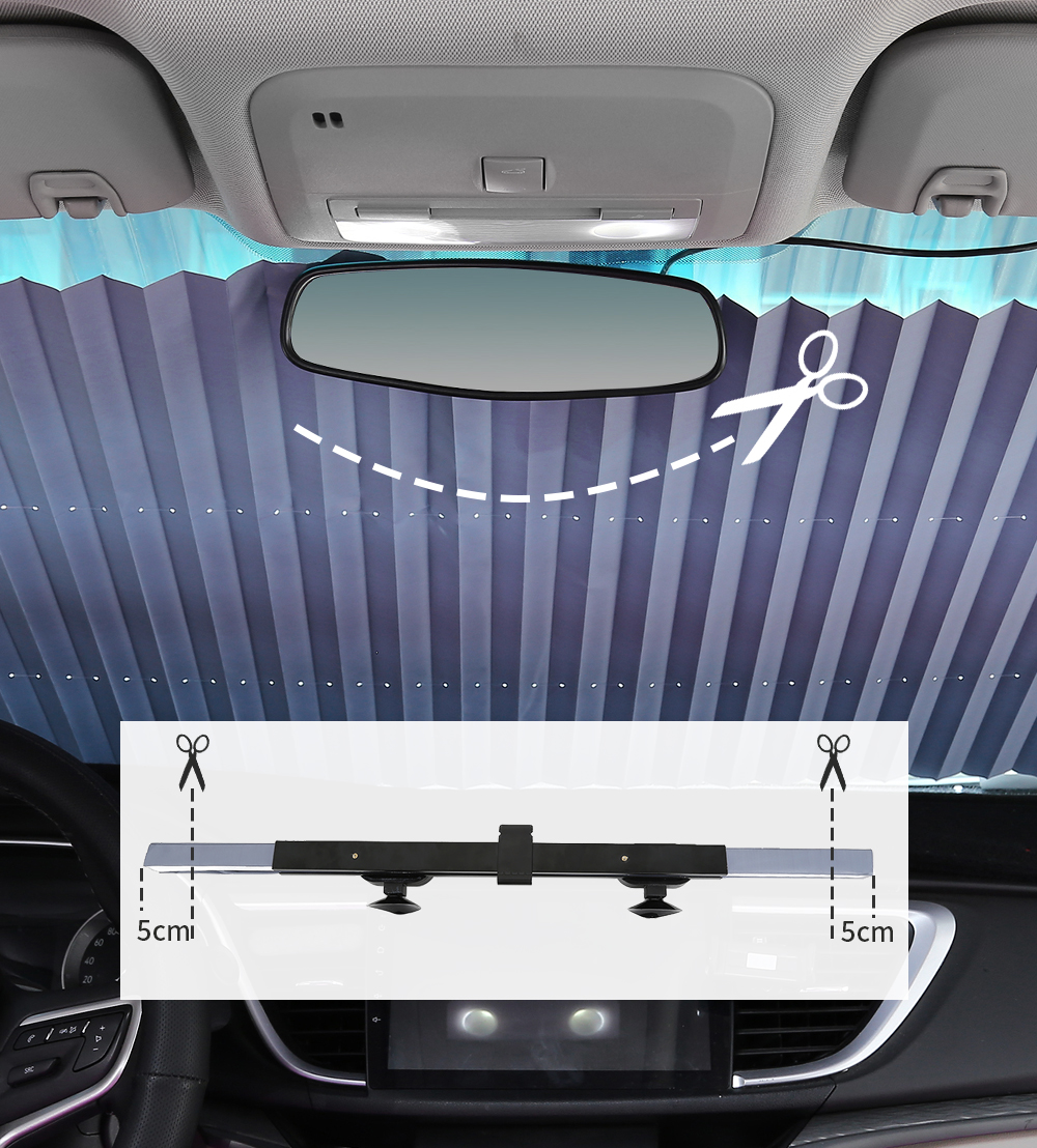 70cm Retractable Car Front Windshield Sunshade for SUV MPV