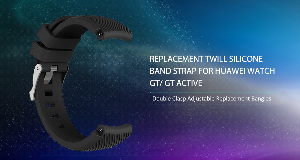 Twill Monochrome Silicone Wristband for Huawei Watch GT / GT