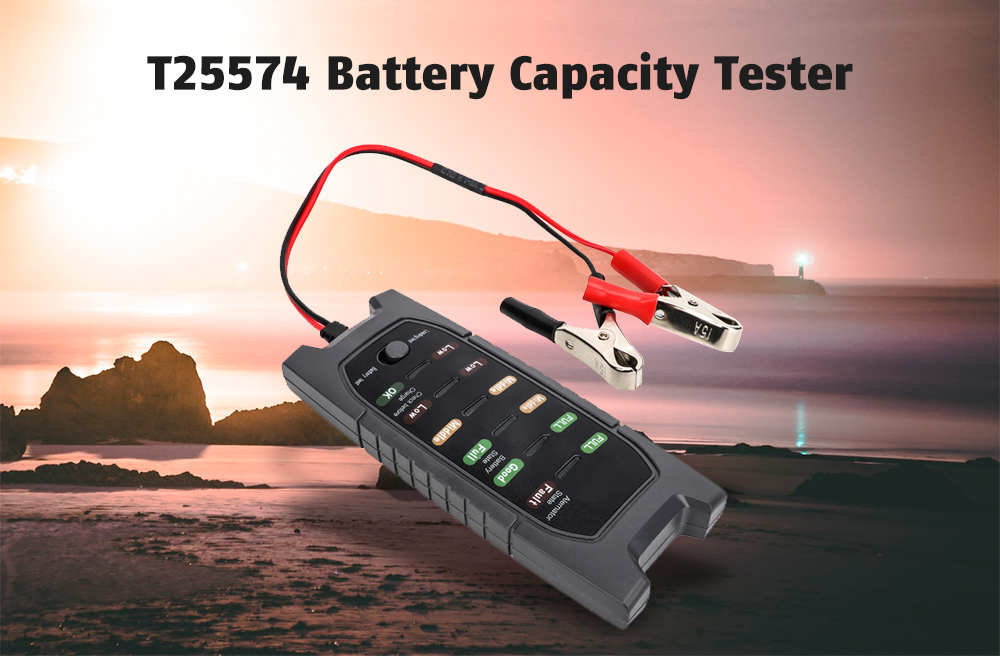 TIROL T25574 LED Display / Good Heat Dissipation / Compact Size Battery Capacity Tester