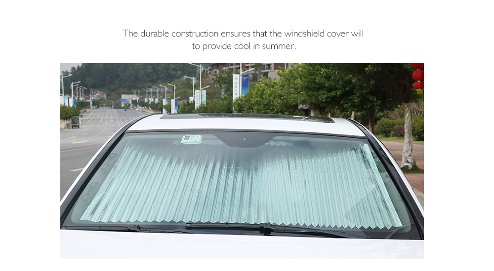 Car Retractable Sunshade Double Line Box Car Front File 65cm