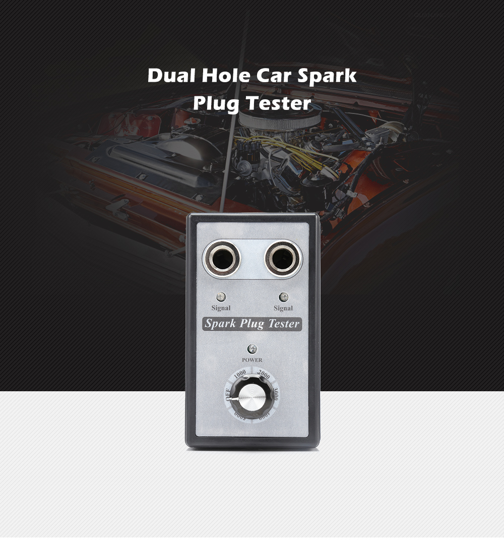 Dual Hole Car Spark Plug Tester Analyzer Diagnostic Tool