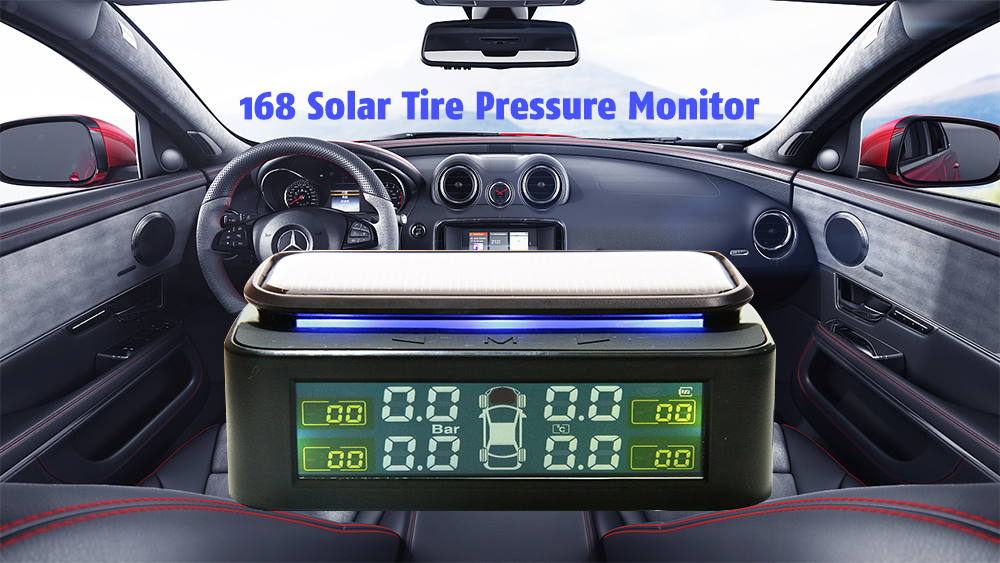 168 Blowout Prevention / Real-Time Monitoring / Dual Power Supply Mode / Safty Alarm Solar Tire Pressure Monitor