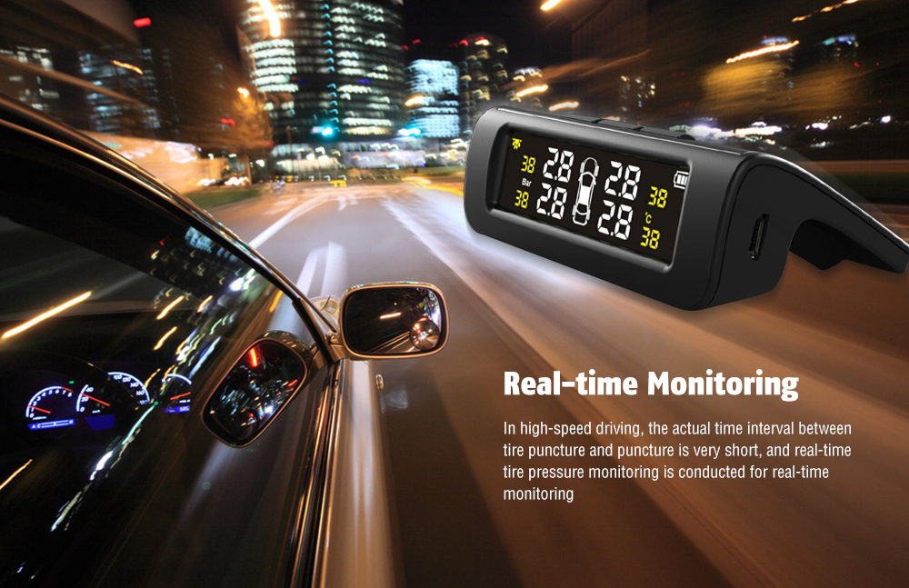D68 Real-Time Monitoring / Four Tire Situation Show / High Sensitivity / Energy Saving / Built-in Sensor Tire Pressure Monitor