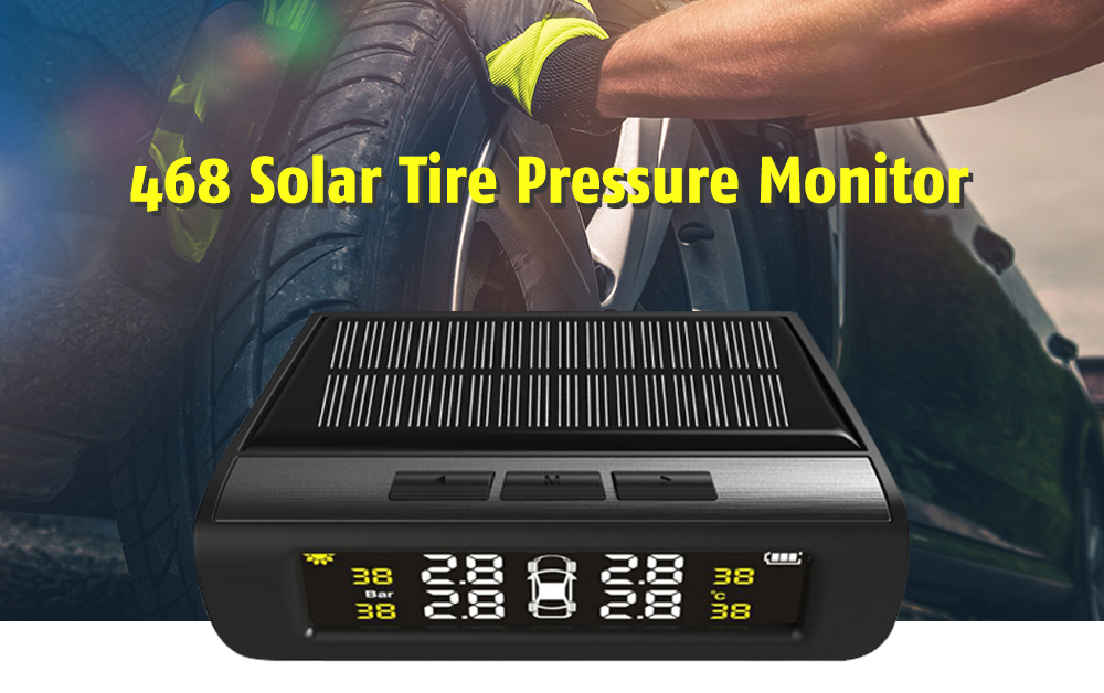 468 Blowout Prevention / Real-Time Monitoring / Dual Power Supply Mode / Safty Alarm Solar Tire Pressure Monitor