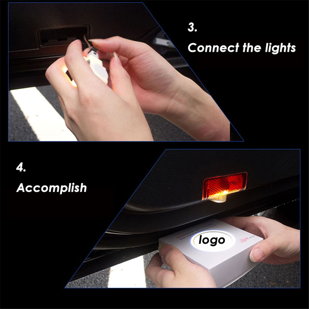 Car LED Door Welcome Logo Light For PEUGEOT Decoration Shadow Projector Light